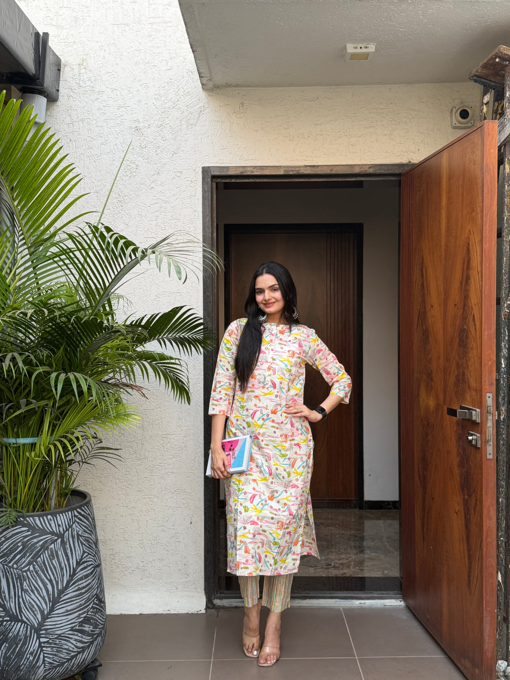 whitey melts in colors kurti set