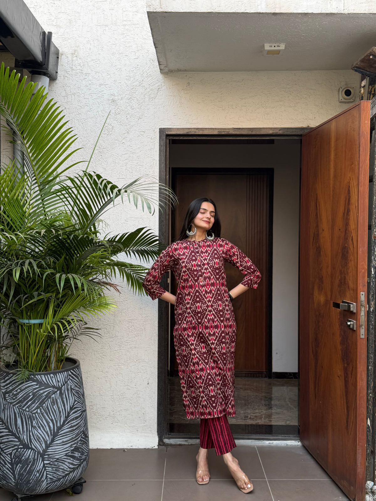 Ikkat queen Kurti set