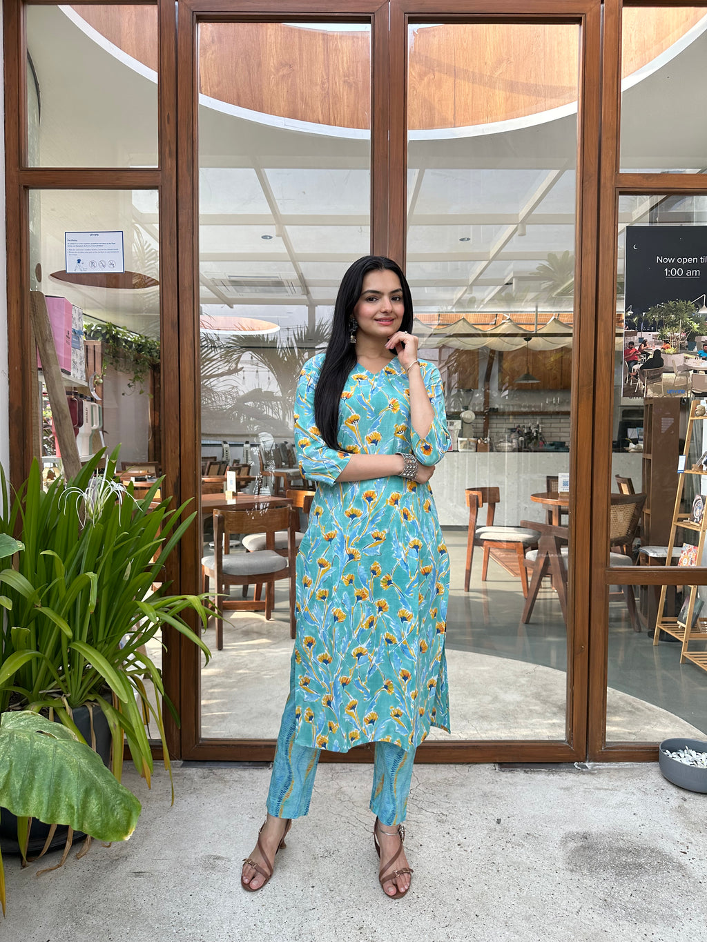Blossom Blue Kurta set