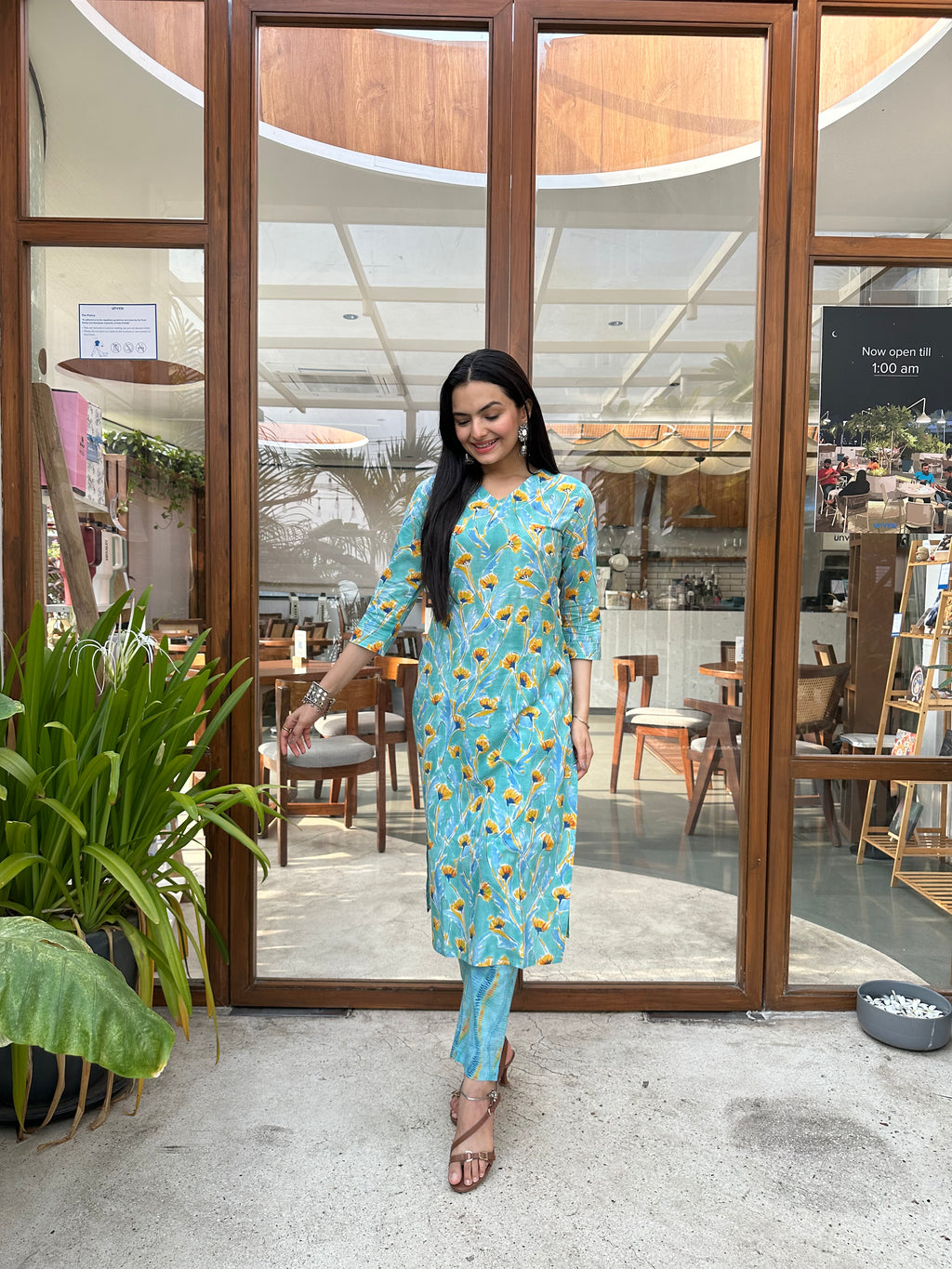 Blossom Blue Kurta set